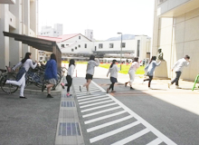 ①実習施設への移動が徒歩10秒